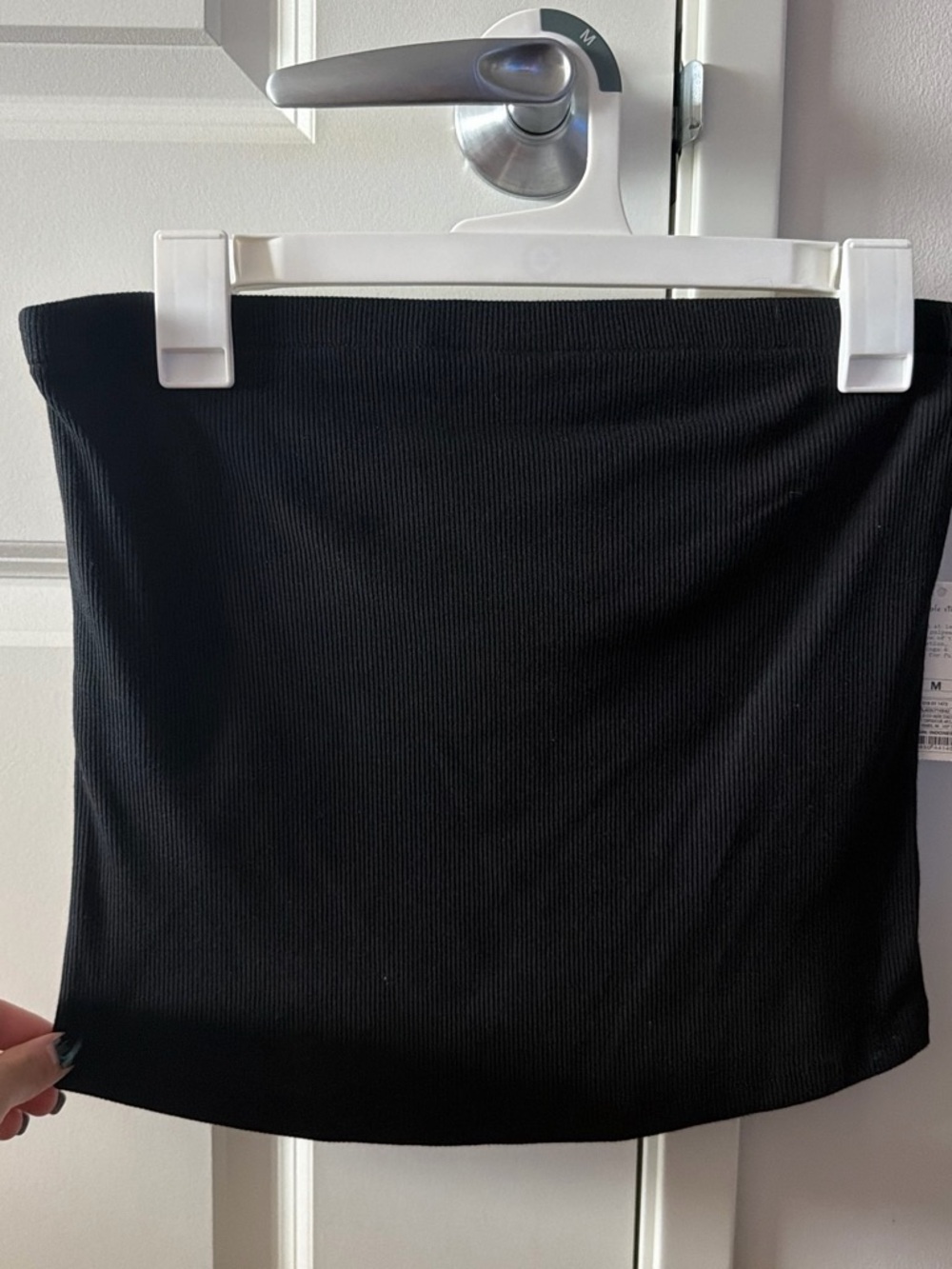 a new day Black Ribbed Tube Top
